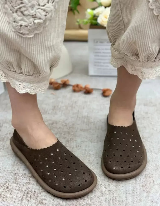 Summer Leather Hollow Comfortable Wide Toe Box Clogs Obiono Aug Shoes Collection 2026 82.05