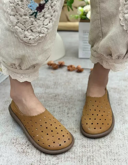 Summer Leather Hollow Comfortable Wide Toe Box Clogs Obiono Aug Shoes Collection 2026 82.05