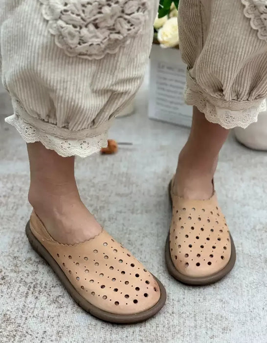 Summer Leather Hollow Comfortable Wide Toe Box Clogs Obiono Aug Shoes Collection 2026 82.05