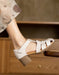 Summer Leather Woven  Close Toe Chunky Heels Sandals April Shoes Collection 2026 83.00