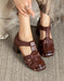 Summer Leather Woven  Close Toe Chunky Heels Sandals April Shoes Collection 2026 83.00