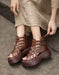 Summer Leather Woven Open Toe Wide Toe Box Platform Sandals July Shoes Collection 2026 93.00