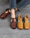 Summer Leather Woven T-Strap Close Toe Flat Sandals April Shoes Collection 2026 80.00