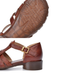 Summer Leather Woven T-Strap Close Toe Flat Sandals April Shoes Collection 2026 80.00