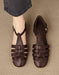 Summer Leather Woven T-strap Close Toe Sandals April Shoes Collection 2026 95.00