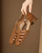 Summer Leather Woven T-strap Close Toe Sandals April Shoes Collection 2026 95.00