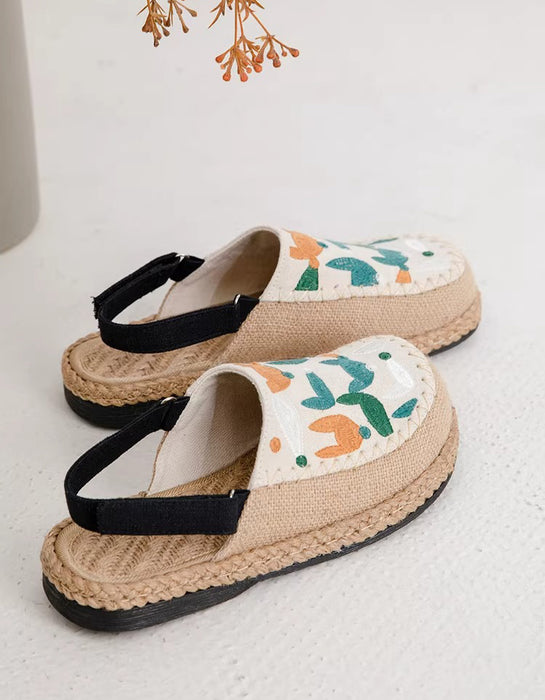 Summer Linen Vintage Flower Embroidery Clogs Shoes Obiono April Shoes Collection 2026 65.30