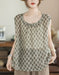 Summer Loose Floral Round Neck Sleeveless Vest May New In 2026 47.00