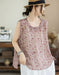 Summer Loose Floral Round Neck Sleeveless Vest May New In 2026 47.00
