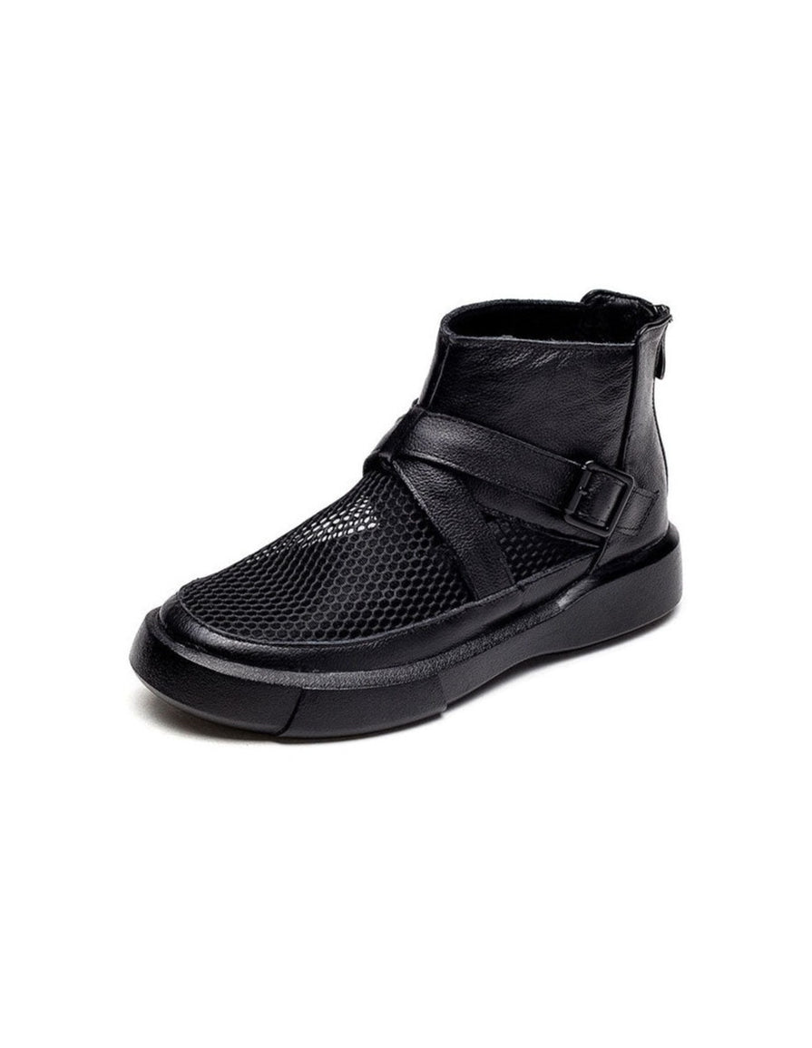 Summer Mesh Soft Soles Round Toe Ankle Boots — Obiono