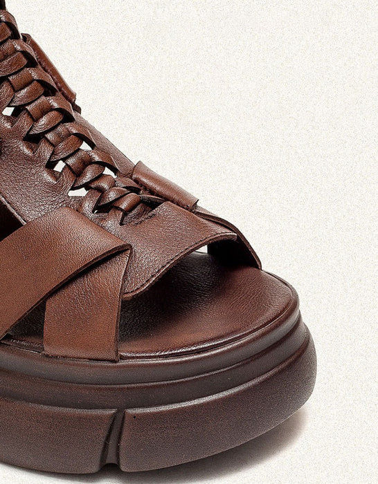 Summer Open Toe Leather Ankle Strappy Sandals Jan Shoe Collection 2026 90.00