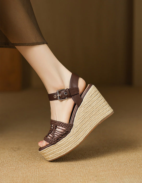 Summer Open Toe Wedge Espadrille Sandals for women April Shoes Collection 2026 99.00