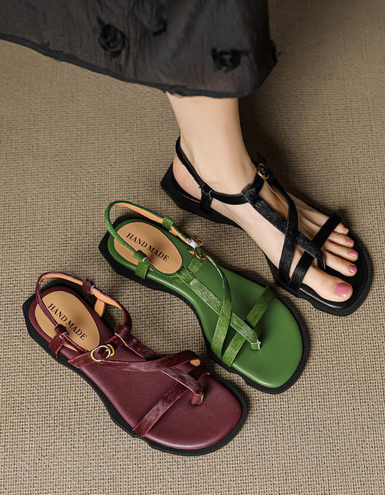 Summer Pony Hair Open Toe Strappy Flat Thong Sandals Obiono July Shoes Collection 2026 94.00
