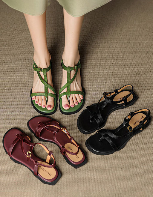 Summer Pony Hair Open Toe Strappy Flat Sandals Obiono July Shoes Collection 202694.00
