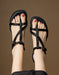 Summer Pony Hair Open Toe Strappy Flat Sandals Obiono July Shoes Collection 202694.00