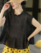 Summer Ramie Ruffled Hem Pullover Loose Blouse Buykud Shirts 45.00