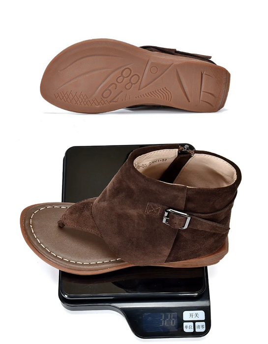 Summer Roman Style Suede High-top Thong Sandals Boots Obiono June Shoes Collection 2026 103.00