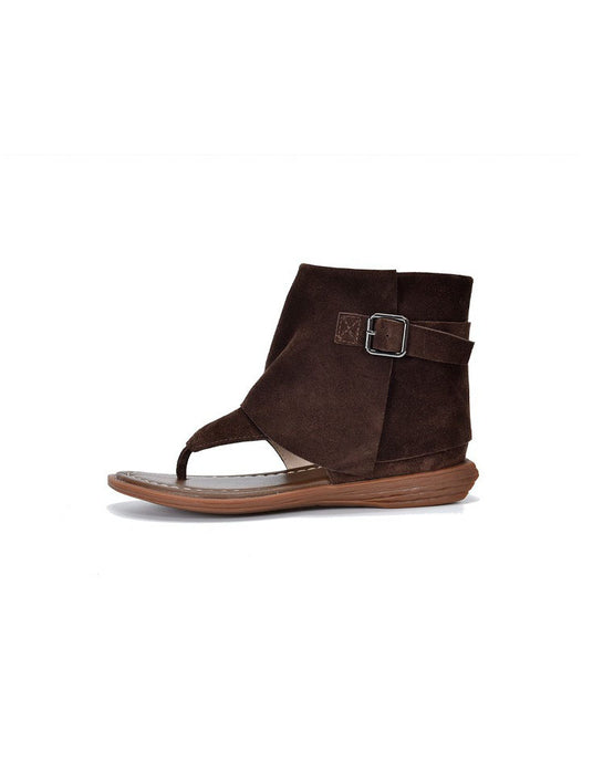 Summer Roman Style Suede High-top Thong Sandals Boots Obiono June Shoes Collection 2026 103.00