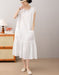 Women's Summer Round Neck Pocket Patchwork Loose Linen Mid Dress Buykud Aug New in 2026 69.60