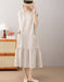 Women's Summer Round Neck Pocket Patchwork Loose Linen Mid Dress Buykud Aug New in 2026 69.60