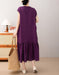 Women's Summer Round Neck Pocket Patchwork Loose Linen Mid Dress Buykud Aug New in 2026 69.60
