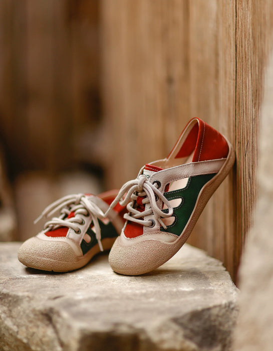 Summer Round Toe Casual Leather Sneakers Sandals May Shoes Collection 2026 79.99