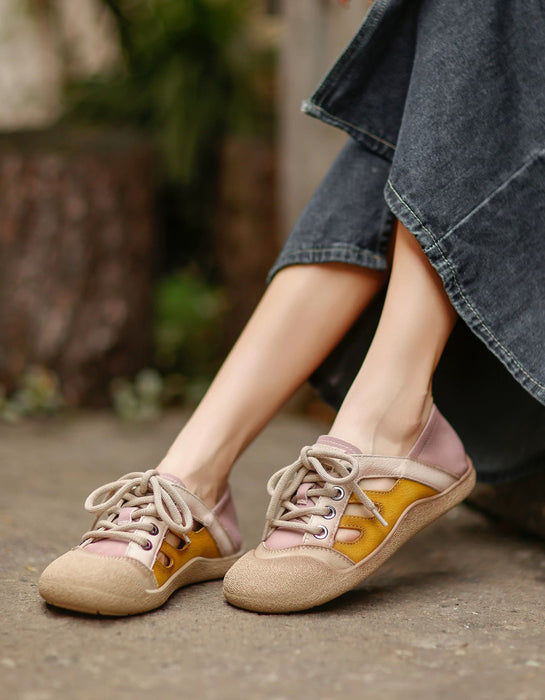 Summer Round Toe Casual Leather Sneakers Sandals May Shoes Collection 2026 79.99
