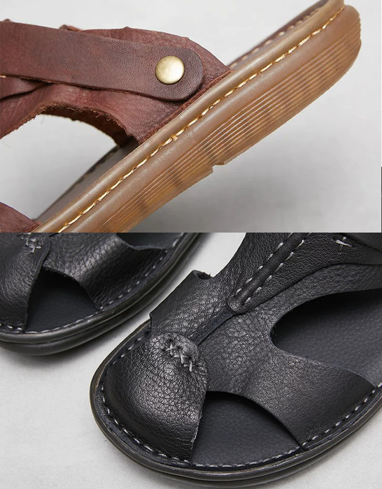 Summer Soft Leather Comfortable Close Toe Sandals for Men June Shoes Collection 2026 99.00