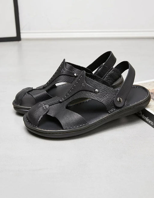 Summer Soft Leather Comfortable Close Toe Sandals for Men June Shoes Collection 2026 99.00