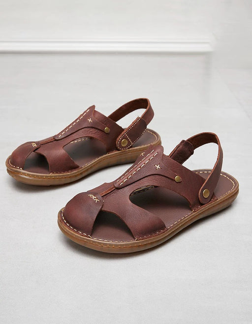 Summer Soft Leather Comfortable Close Toe Sandals for Men June Shoes Collection 2026 99.00