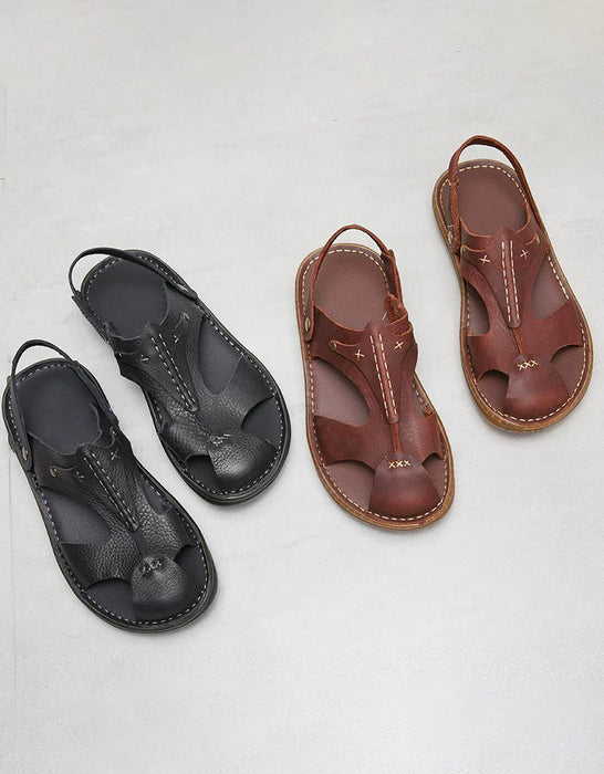 Summer Soft Leather Comfortable Close Toe Sandals for Men June Shoes Collection 2026 99.00
