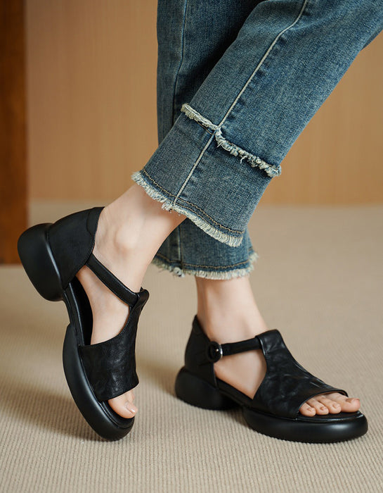 Summer Soft Sole Open Toe T-strap Platform Sandals May Shoes Collection 97.00