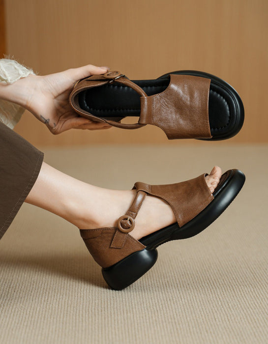 Summer Soft Sole Open Toe T-strap Platform Sandals May Shoes Collection 97.00