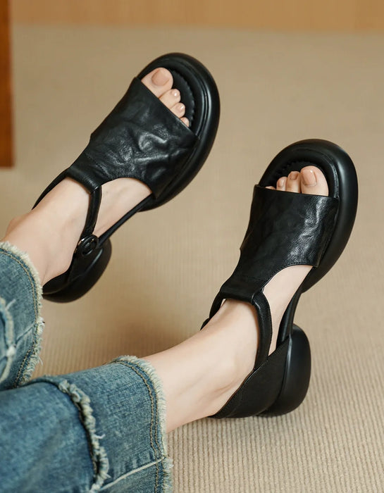 Summer Soft Sole Open Toe T-strap Platform Sandals May Shoes Collection 97.00