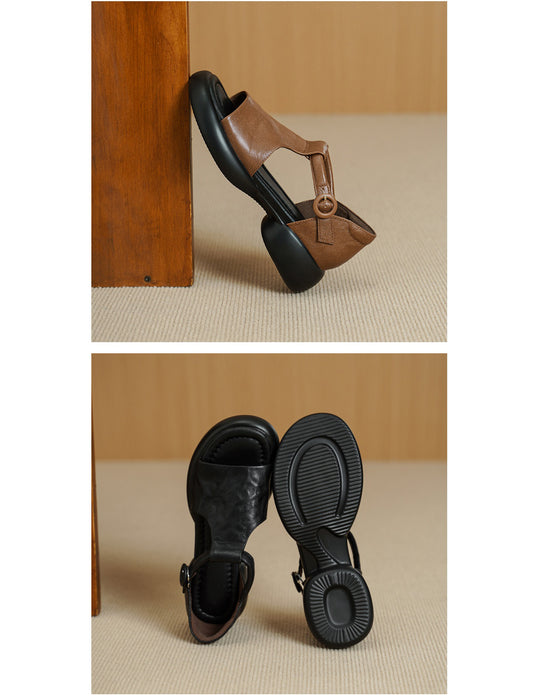Summer Soft Sole Open Toe T-strap Platform Sandals May Shoes Collection 97.00