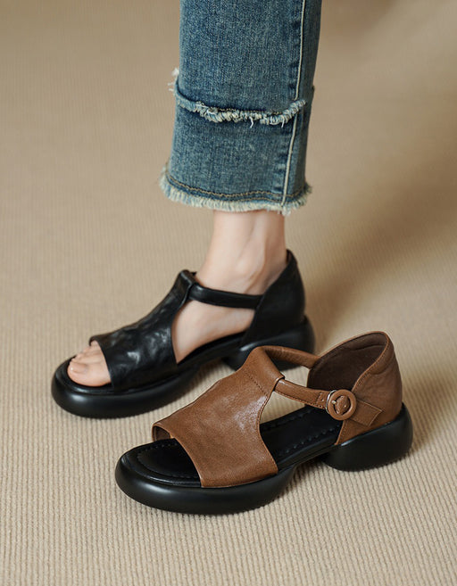 Summer Soft Sole Open Toe T-strap Platform Sandals May Shoes Collection 97.00