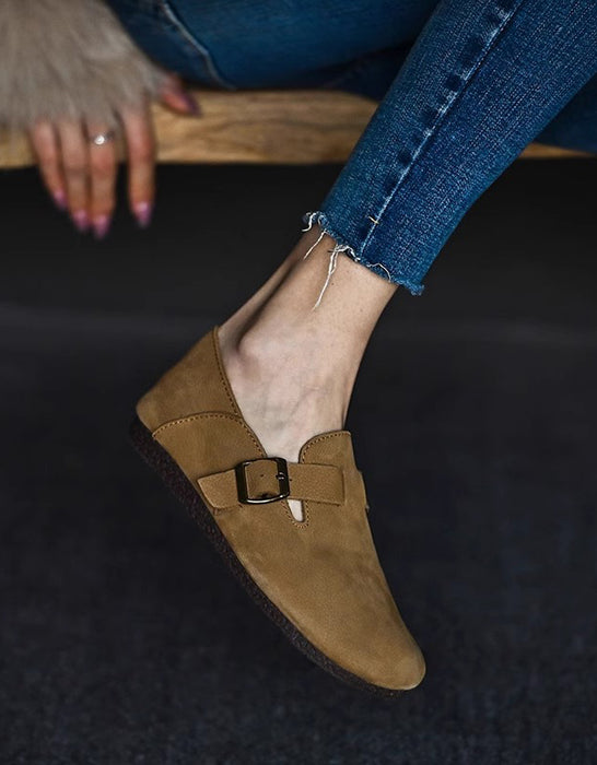 Summer Spring Soft Leather Comfortable Clogs