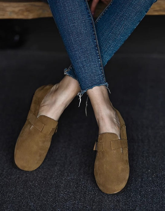 Summer Spring Soft Leather Comfortable Clogs