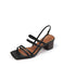 Summer Square toe Strappy Chic Chunky Heels Sandals Black July Shoes Collection 2026 95.00