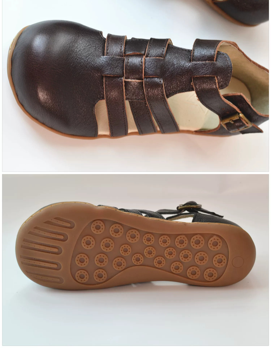 Summer T-strap Close Toe Wide Toe Box Sandals