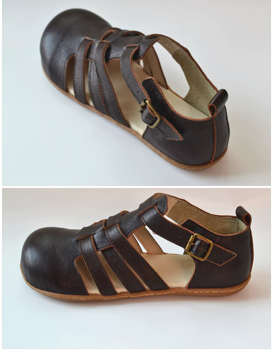Summer T-strap Close Toe Wide Toe Box Sandals