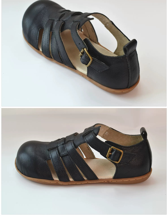 Summer T-strap Close Toe Wide Toe Box Sandals