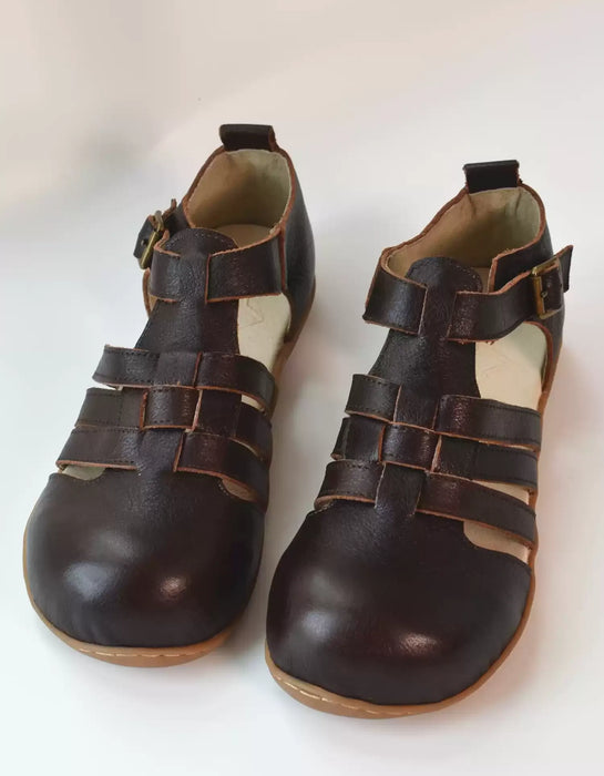 Summer T-strap Close Toe Wide Toe Box Sandals Coffee Obiono Aug Shoes Collection 2026 85.09