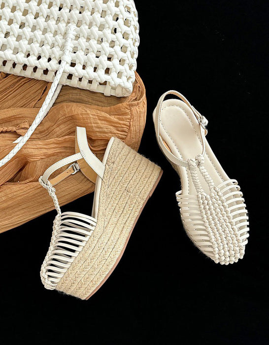 Summer T-strap Wedge Espadrille Sandals for women April Shoes Collection 2026 98.80