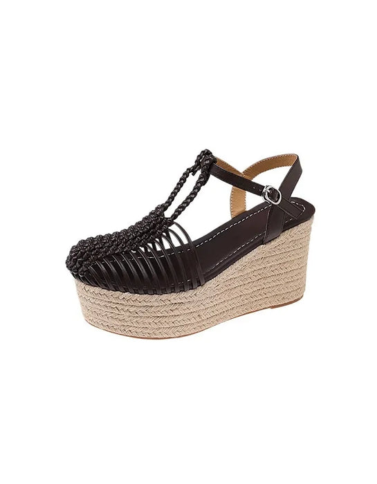 Summer T-strap Wedge Espadrille Sandals for women April Shoes Collection 2026 98.80