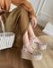 Summer T-strap Wedge Espadrille Sandals for women April Shoes Collection 2026 98.80