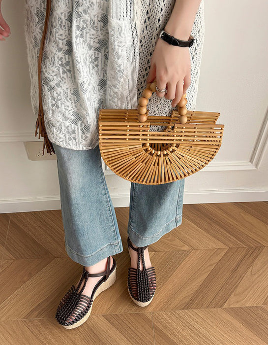 Summer T-strap Wedge Espadrille Sandals for women April Shoes Collection 2026 98.80