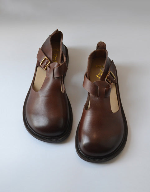 T-strap Wide Toe Box Shoes for Women 35-41 — Obiono T-strap Wide Toe Box Shoes for Women 35-41 — Obiono
