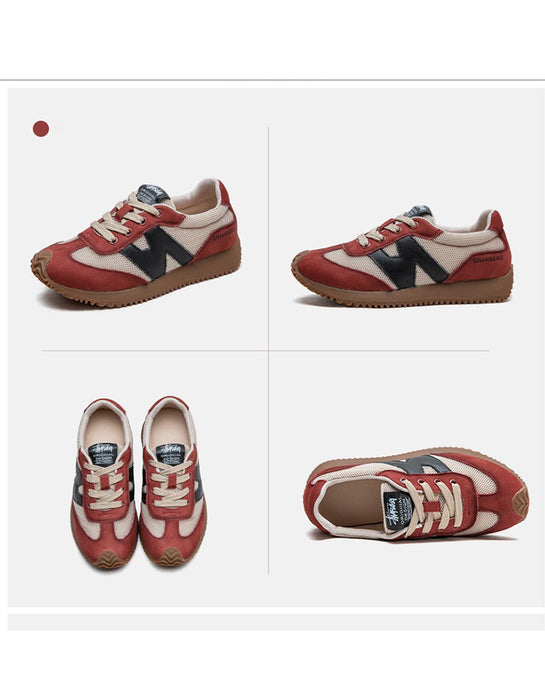 Vintage Breathable Mesh Comfortable Platform Sneakers red March Shoes Collection 2026 96.60