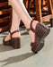 Vintage Floral Open Toe Wedge Sandals Slingback March Shoes Collection 2026 83.00
